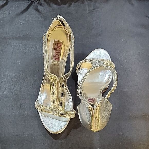 DOLCE BY MOJO MAXY JEWEL EMBELLISHMENTS ROUND TOE HIGH HEEL STILETTOS SANDAL - Picture 3 of 14